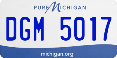 MI license plate DGM5017