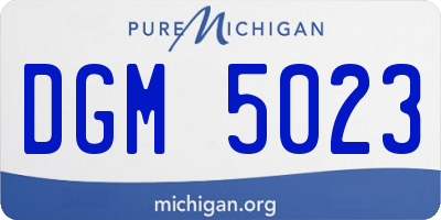 MI license plate DGM5023