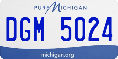 MI license plate DGM5024