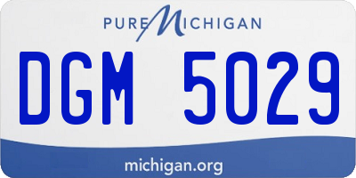 MI license plate DGM5029