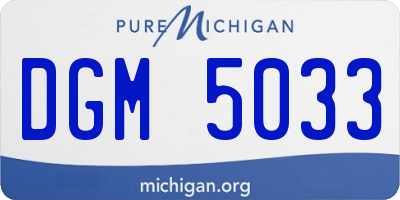 MI license plate DGM5033