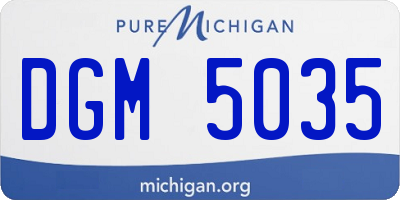 MI license plate DGM5035