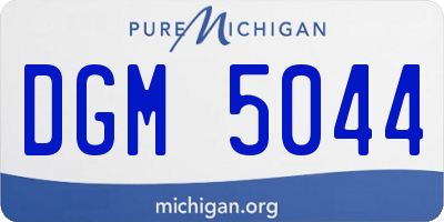 MI license plate DGM5044