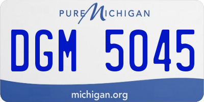 MI license plate DGM5045