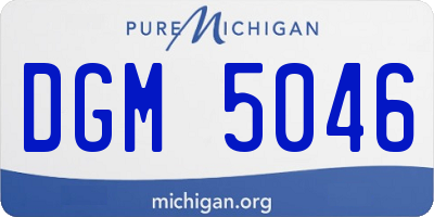 MI license plate DGM5046