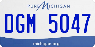 MI license plate DGM5047