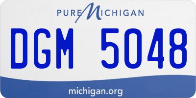 MI license plate DGM5048