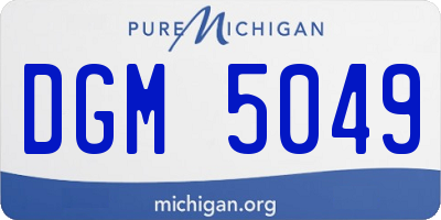 MI license plate DGM5049
