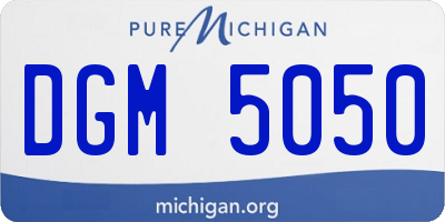 MI license plate DGM5050