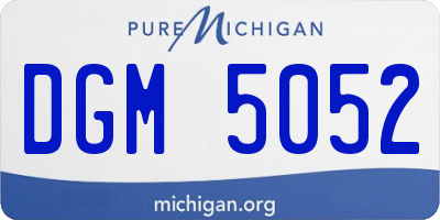 MI license plate DGM5052