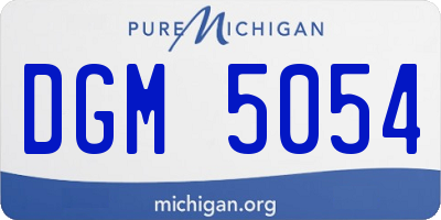 MI license plate DGM5054