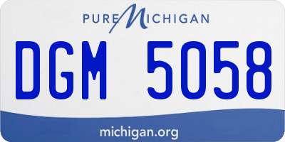 MI license plate DGM5058