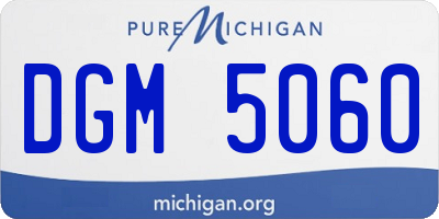 MI license plate DGM5060