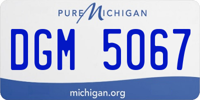 MI license plate DGM5067
