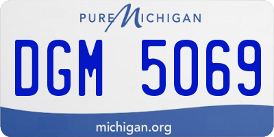 MI license plate DGM5069