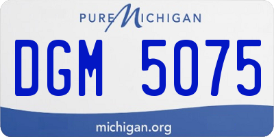 MI license plate DGM5075
