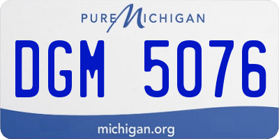 MI license plate DGM5076