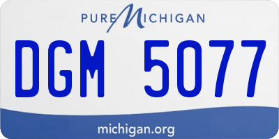 MI license plate DGM5077