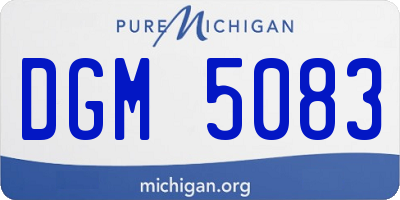 MI license plate DGM5083