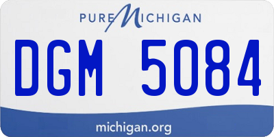 MI license plate DGM5084