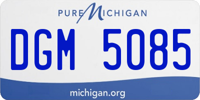MI license plate DGM5085