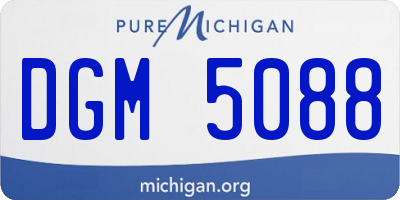 MI license plate DGM5088