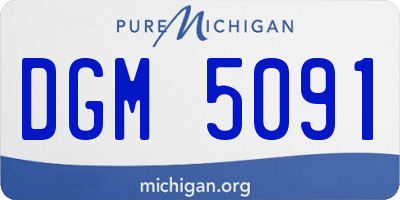 MI license plate DGM5091
