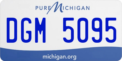 MI license plate DGM5095