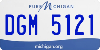 MI license plate DGM5121