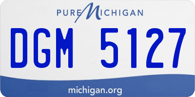 MI license plate DGM5127