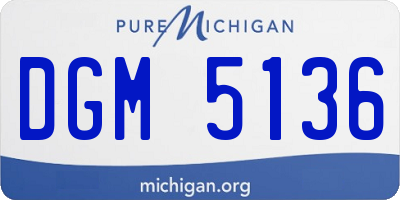 MI license plate DGM5136