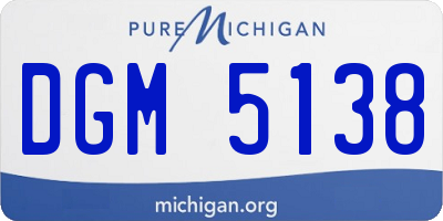 MI license plate DGM5138