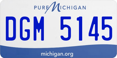 MI license plate DGM5145