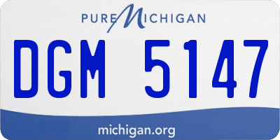 MI license plate DGM5147