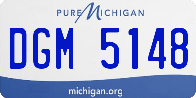 MI license plate DGM5148