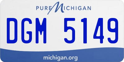 MI license plate DGM5149