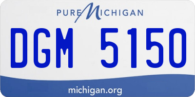 MI license plate DGM5150