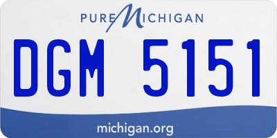 MI license plate DGM5151