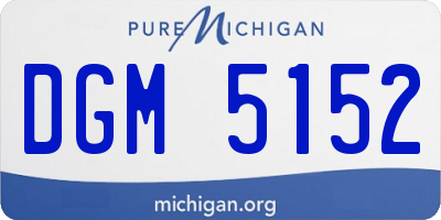 MI license plate DGM5152