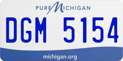 MI license plate DGM5154