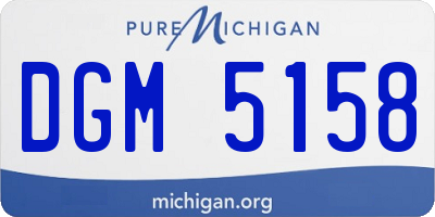 MI license plate DGM5158
