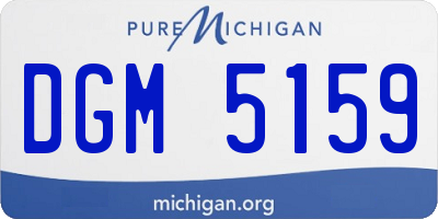 MI license plate DGM5159