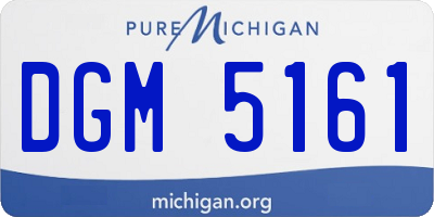 MI license plate DGM5161