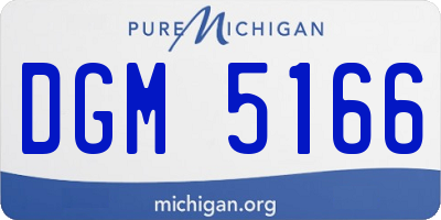 MI license plate DGM5166