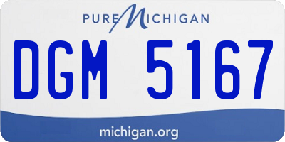 MI license plate DGM5167