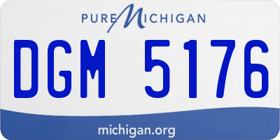 MI license plate DGM5176