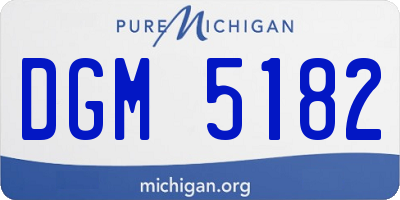 MI license plate DGM5182
