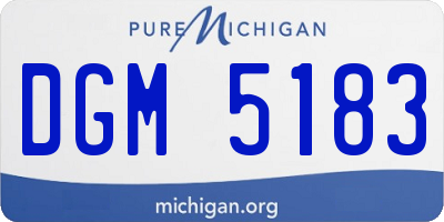 MI license plate DGM5183
