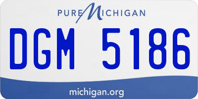 MI license plate DGM5186
