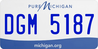 MI license plate DGM5187